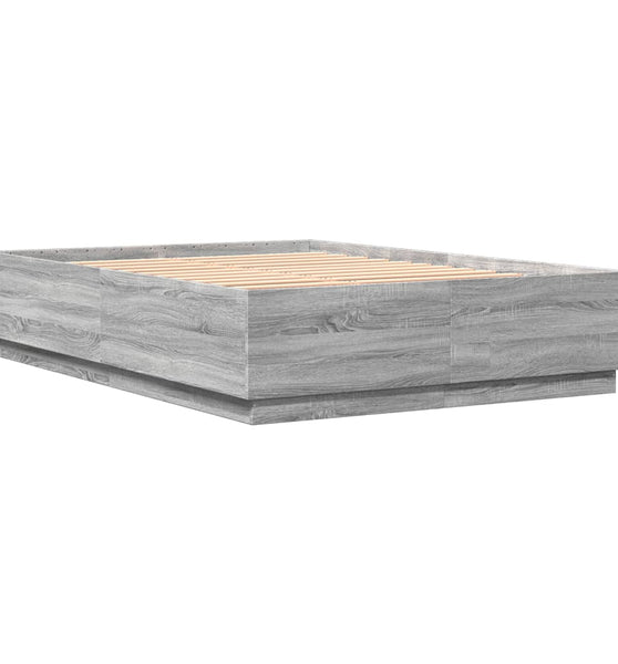 Bettgestell Grau Sonoma 160x200 cm Holzwerkstoff