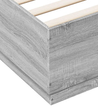 Bettgestell Grau Sonoma 160x200 cm Holzwerkstoff