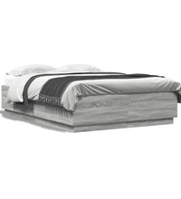 Bettgestell Grau Sonoma 160x200 cm Holzwerkstoff