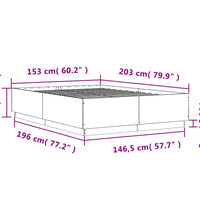 Bettgestell Weiß 150x200 cm Holzwerkstoff
