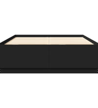 Bettgestell Schwarz 150x200 cm Holzwerkstoff