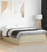 Bettgestell Sonoma-Eiche 150x200 cm Holzwerkstoff