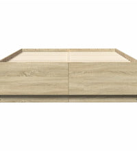 Bettgestell Sonoma-Eiche 150x200 cm Holzwerkstoff