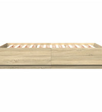 Bettgestell Sonoma-Eiche 150x200 cm Holzwerkstoff