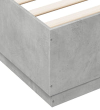 Bettgestell Betongrau 150x200 cm Holzwerkstoff