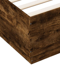 Bettgestell Räuchereiche 150x200 cm Holzwerkstoff