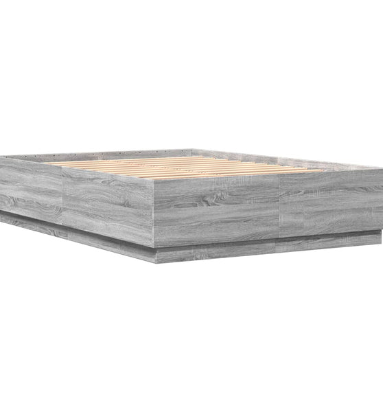 Bettgestell Grau Sonoma 150x200 cm Holzwerkstoff