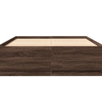 Bettgestell Braun Eichen-Optik 150x200 cm Holzwerkstoff