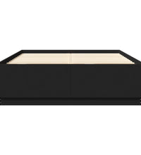 Bettgestell Schwarz 140x200 cm Holzwerkstoff