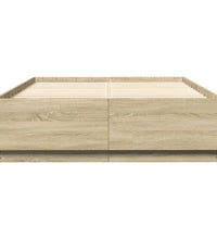 Bettgestell Sonoma-Eiche 140x200 cm Holzwerkstoff