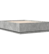 Bettgestell Betongrau 140x200 cm Holzwerkstoff
