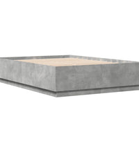Bettgestell Betongrau 140x200 cm Holzwerkstoff