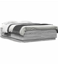 Bettgestell Grau Sonoma 140x200 cm Holzwerkstoff