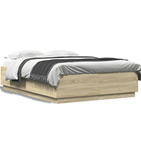 Bettgestell Sonoma-Eiche 120x200 cm Holzwerkstoff