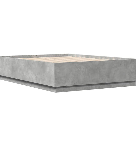 Bettgestell Betongrau 120x200 cm Holzwerkstoff