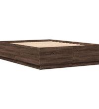 Bettgestell Braun Eichen-Optik 120x200 cm Holzwerkstoff