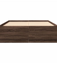 Bettgestell Braun Eichen-Optik 120x200 cm Holzwerkstoff