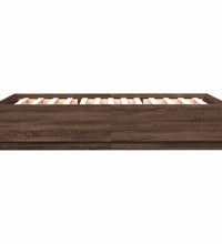 Bettgestell Braun Eichen-Optik 120x200 cm Holzwerkstoff