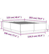Bettgestell Braun Eichen-Optik 120x200 cm Holzwerkstoff