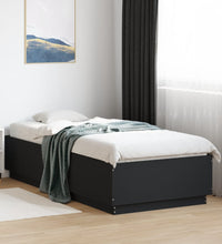 Bettgestell Schwarz 100x200 cm Holzwerkstoff