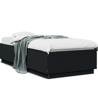 Bettgestell Schwarz 100x200 cm Holzwerkstoff