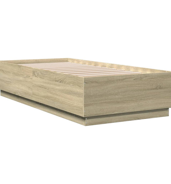 Bettgestell Sonoma-Eiche 100x200 cm Holzwerkstoff