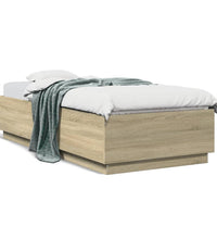 Bettgestell Sonoma-Eiche 100x200 cm Holzwerkstoff