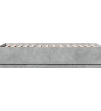 Bettgestell Betongrau 100x200 cm Holzwerkstoff