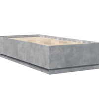 Bettgestell Betongrau 100x200 cm Holzwerkstoff