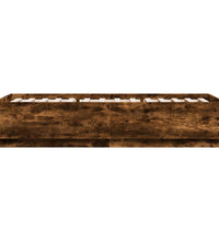 Bettgestell Räuchereiche 100x200 cm Holzwerkstoff