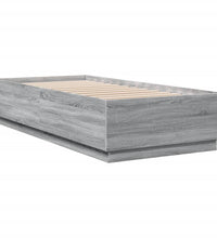 Bettgestell Grau Sonoma 100x200 cm Holzwerkstoff