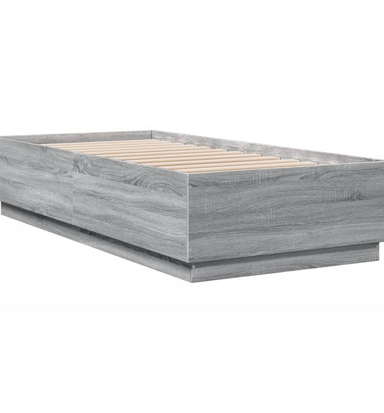 Bettgestell Grau Sonoma 100x200 cm Holzwerkstoff
