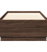 Bettgestell Braun Eichen-Optik 100x200 cm Holzwerkstoff