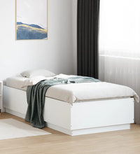 Bettgestell Weiß 90x200 cm Holzwerkstoff