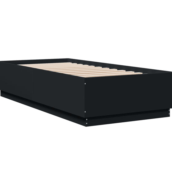 Bettgestell Schwarz 90x200 cm Holzwerkstoff