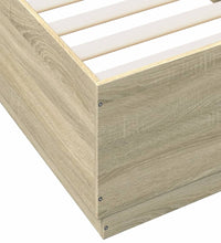 Bettgestell Sonoma-Eiche 90x200 cm Holzwerkstoff