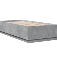 Bettgestell Betongrau 90x200 cm Holzwerkstoff