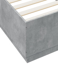 Bettgestell Betongrau 90x200 cm Holzwerkstoff
