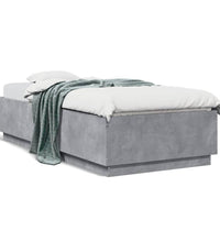 Bettgestell Betongrau 90x200 cm Holzwerkstoff