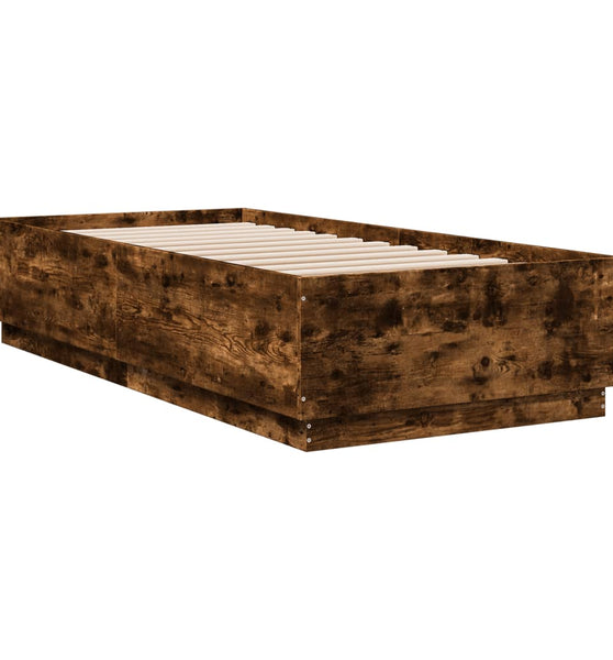 Bettgestell Räuchereiche 90x200 cm Holzwerkstoff