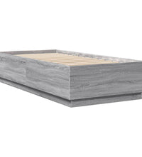 Bettgestell Grau Sonoma 90x200 cm Holzwerkstoff