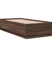 Bettgestell Braun Eichen-Optik 90x200 cm Holzwerkstoff