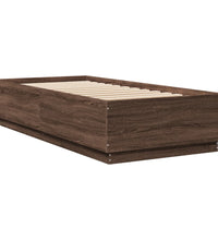 Bettgestell Braun Eichen-Optik 90x200 cm Holzwerkstoff