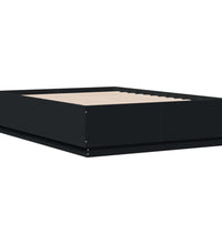 Bettgestell Schwarz 140x190 cm Holzwerkstoff