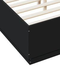 Bettgestell Schwarz 140x190 cm Holzwerkstoff