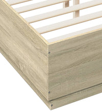Bettgestell Sonoma-Eiche 140x190 cm Holzwerkstoff
