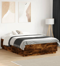 Bettgestell Räuchereiche 140x190 cm Holzwerkstoff