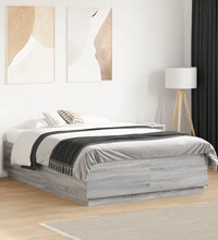 Bettgestell Grau Sonoma 140x190 cm Holzwerkstoff