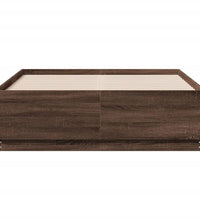 Bettgestell Braun Eichen-Optik 140x190 cm Holzwerkstoff