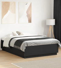 Bettgestell Schwarz 135x190 cm Holzwerkstoff